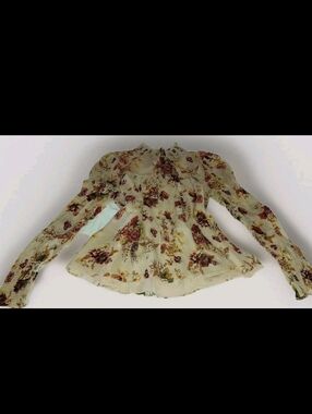 Zara Floral Top Chiffon Crepe Fabric Sheer & Fully Lined, Gorgeous Top